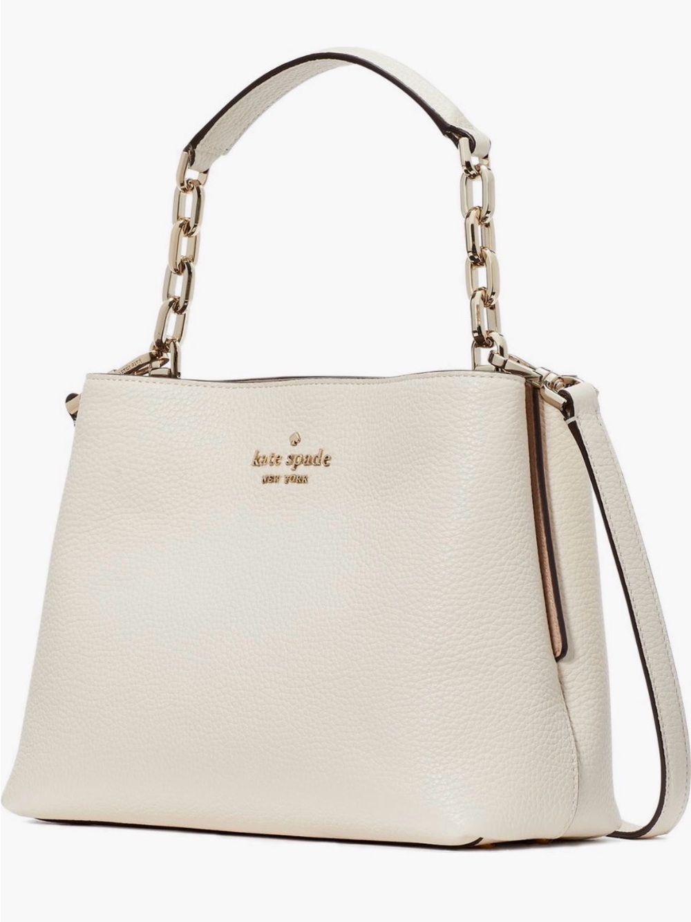 Kate Spade Aubrey Parchment Leather Satchel Top Handle Crossbody Bag NWT - Picture 3 of 7